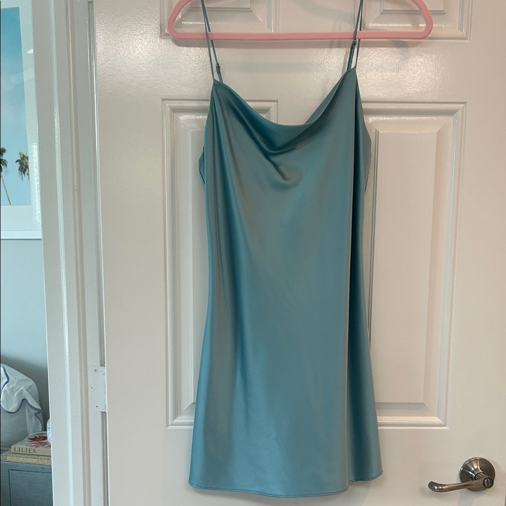 Chic Teal Mini Dress